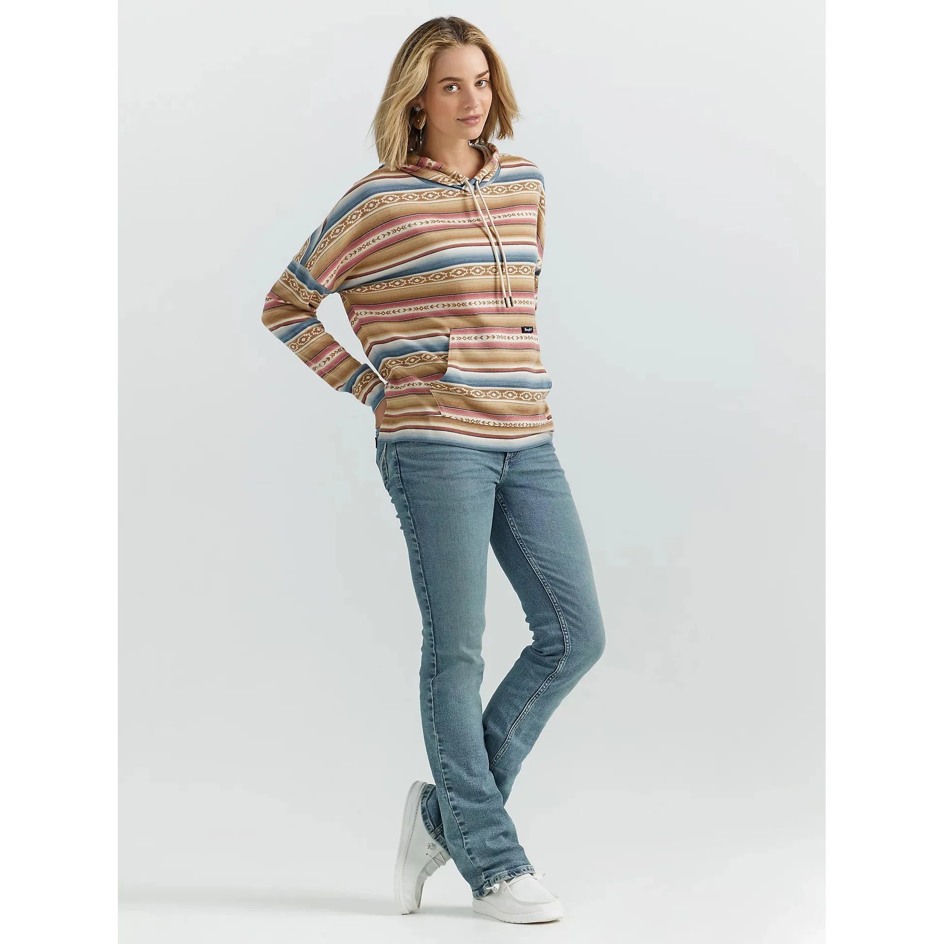 Women's Wrangler Geometric Relaxed Pullover Hoodie