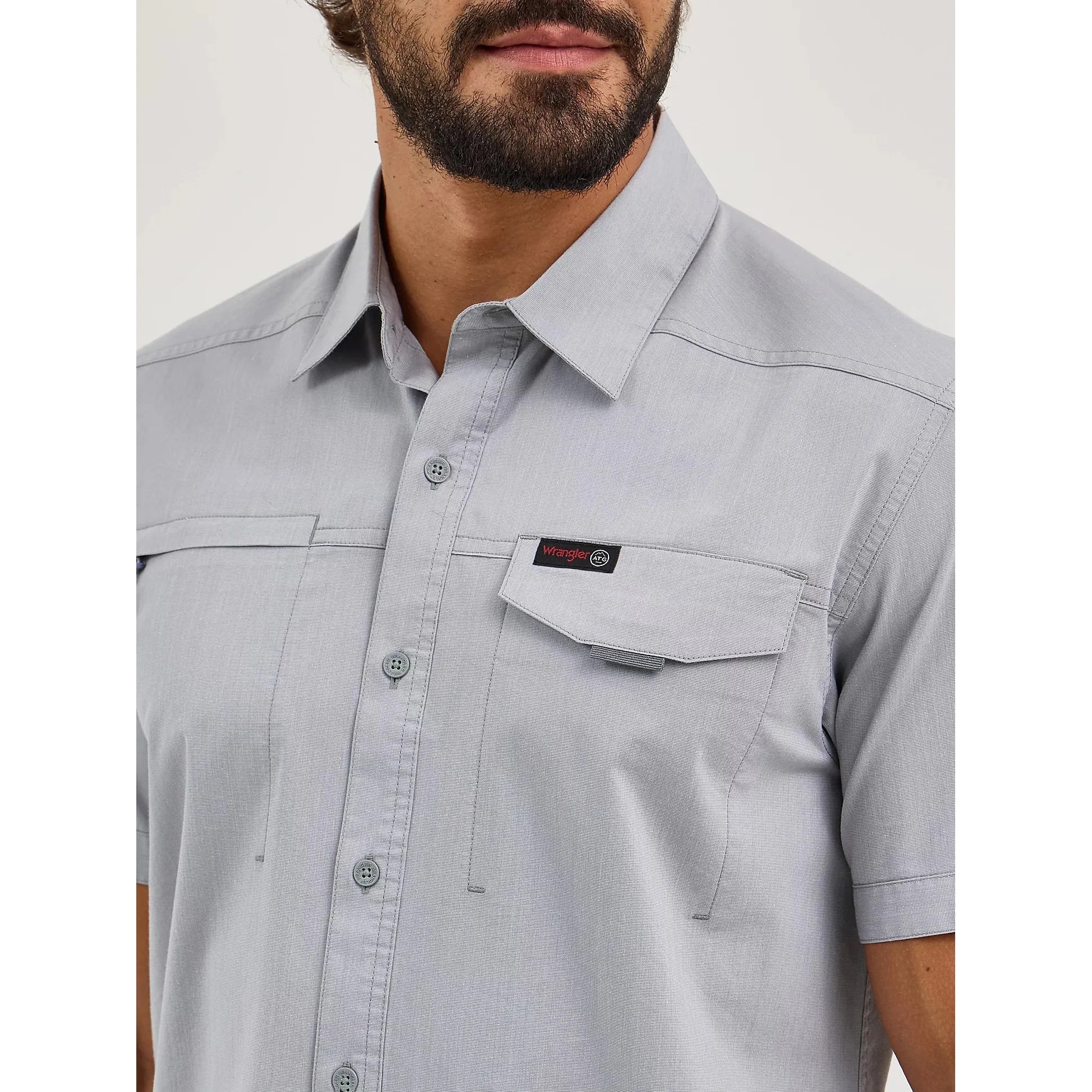 Men's Wrangler ATG Cedar Zip Pocket Shirt-Monument