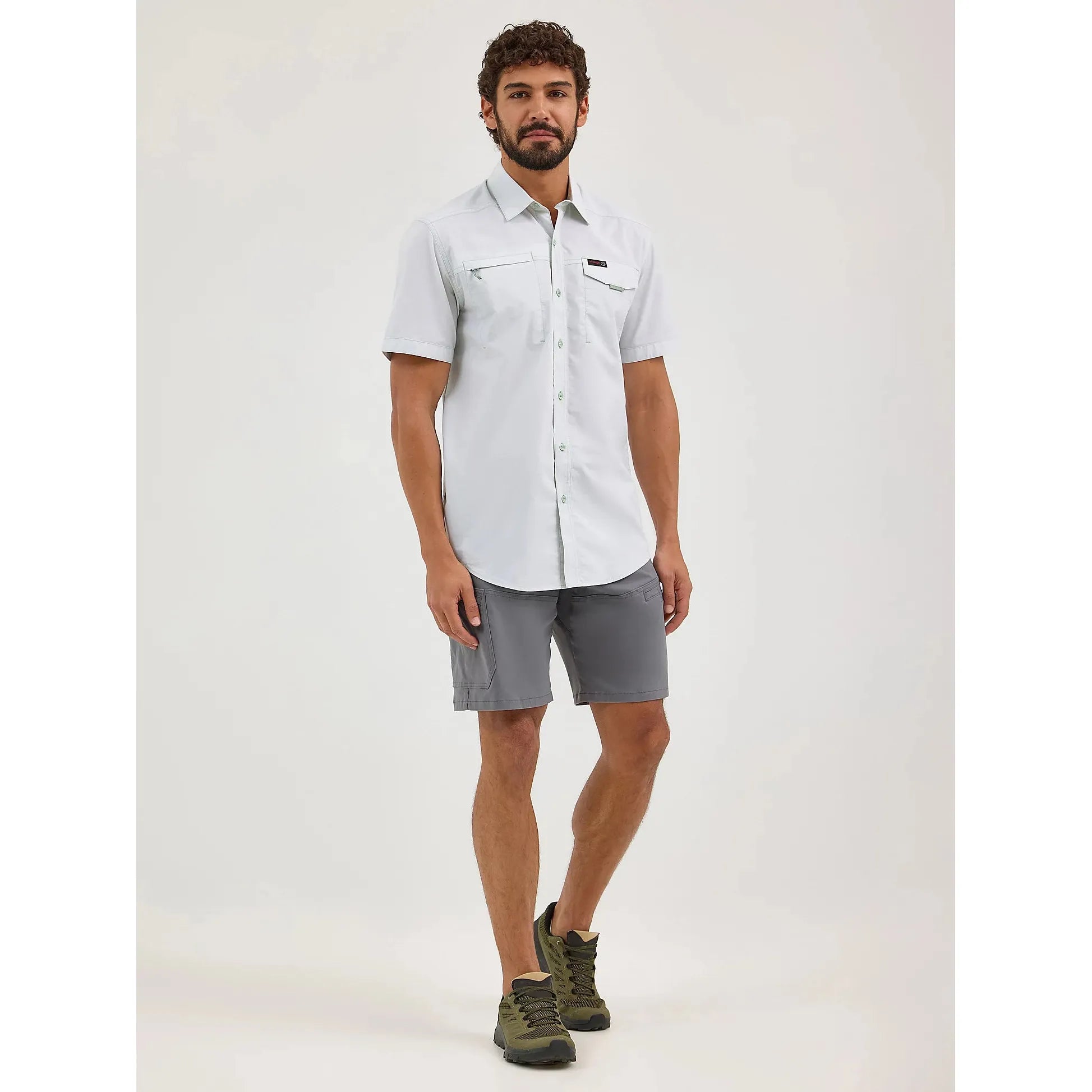 Men's Wrangler ATG Cedar Zip Pocket Shirt-Silt Green