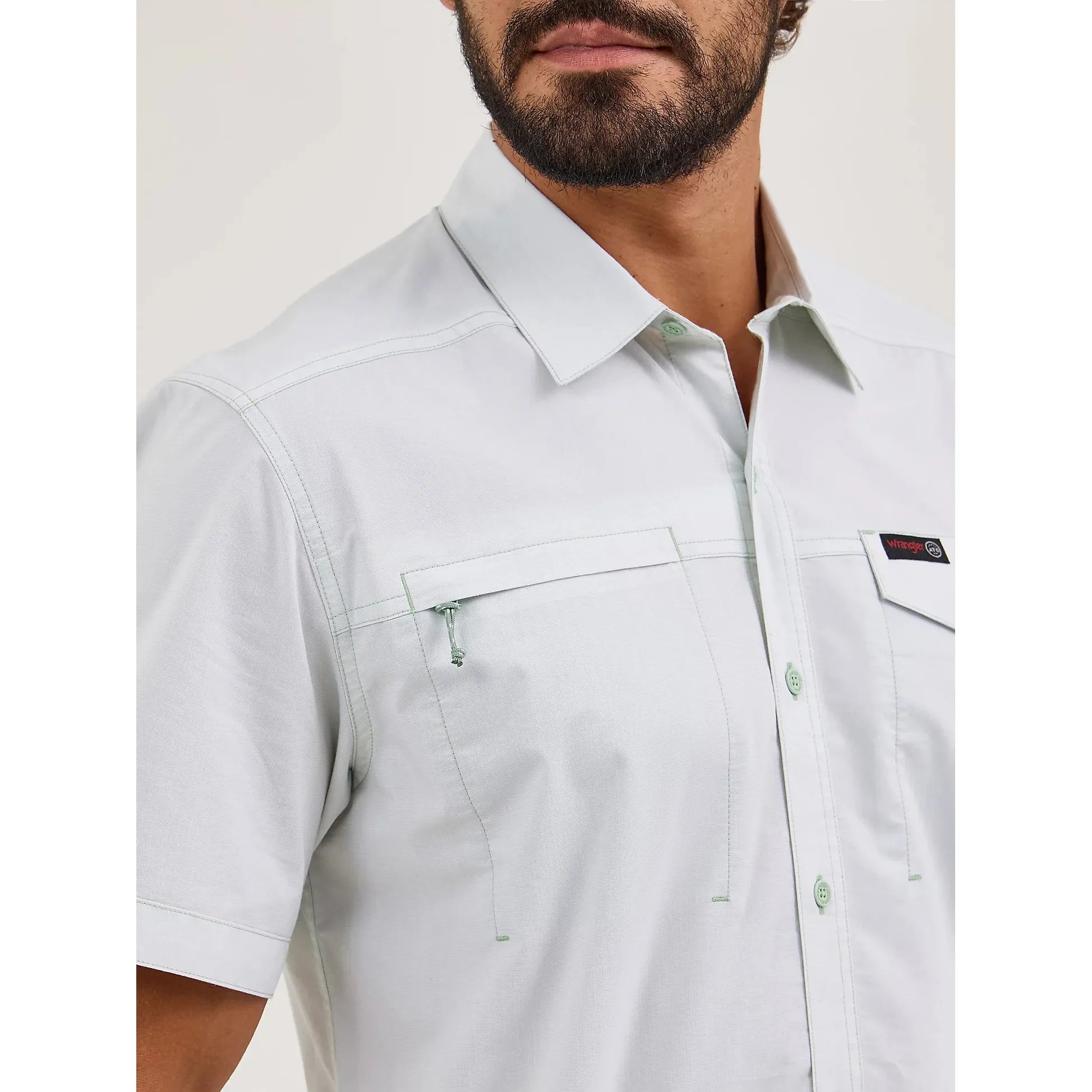 Men's Wrangler ATG Cedar Zip Pocket Shirt-Silt Green
