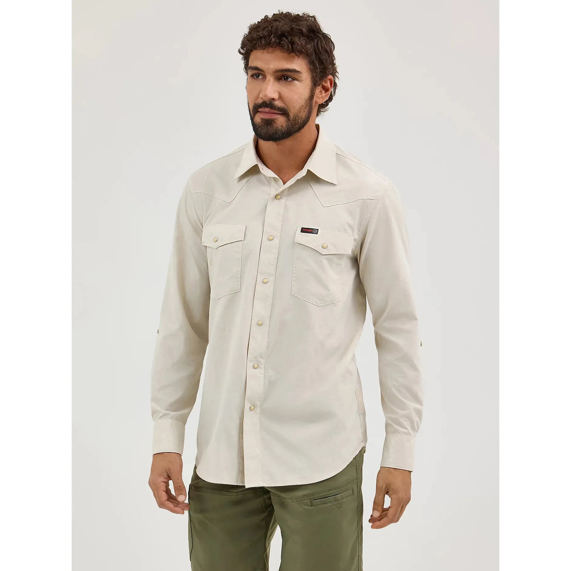 Men's Wrangler ATG™ Drover Utility Shirt-Pelican