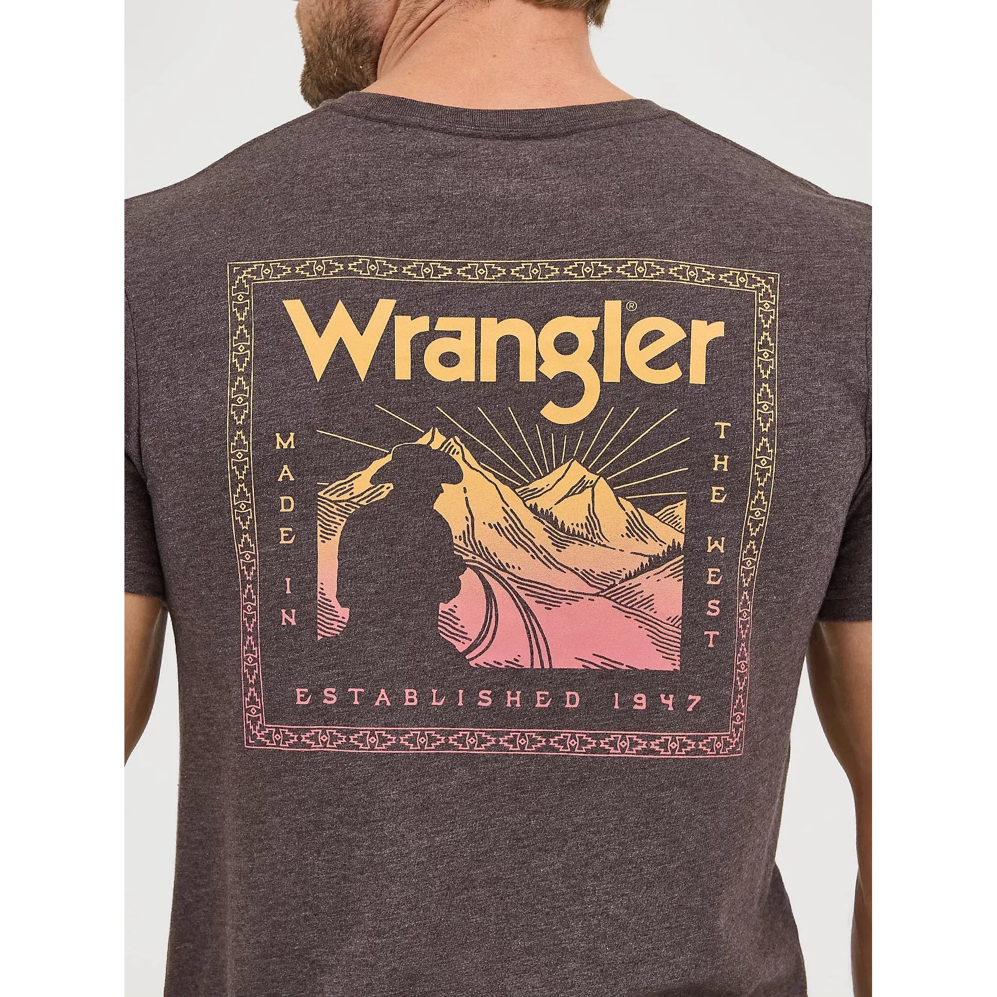 Men's Wrangler Back Graphic T-shirt-Desert Bistre