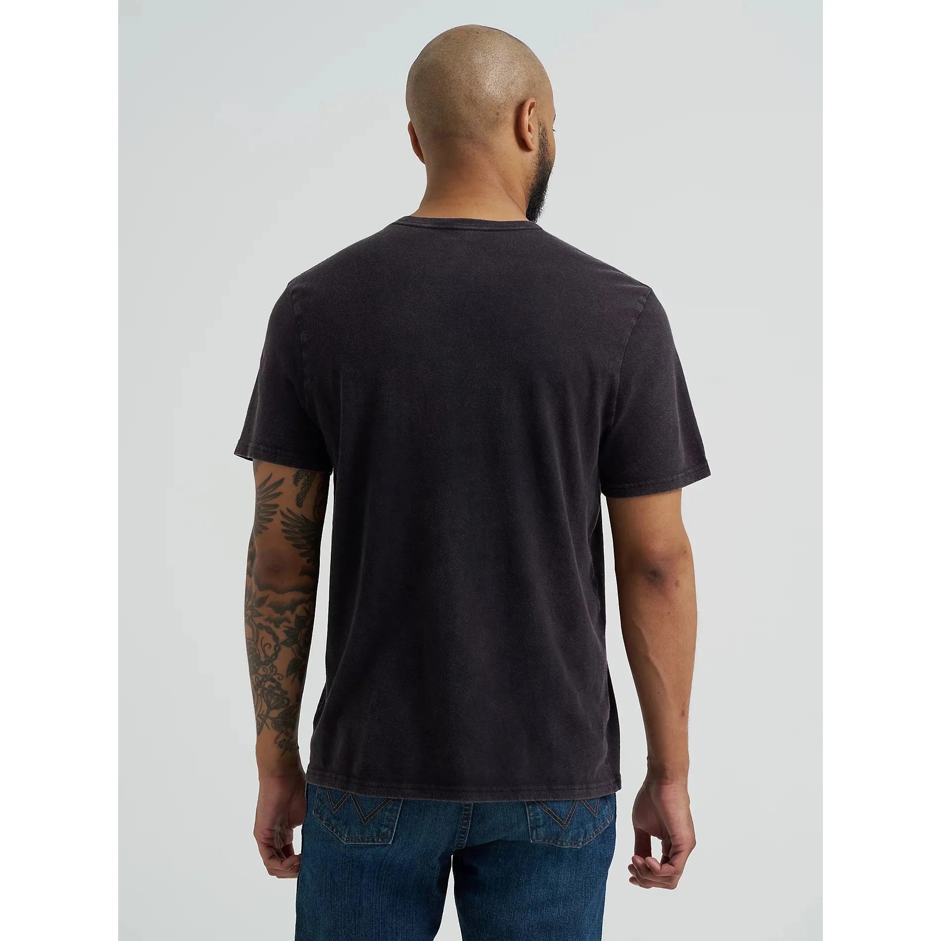 Men's Wrangler Guitar Logo Graphic T-shirt-Black Beauty