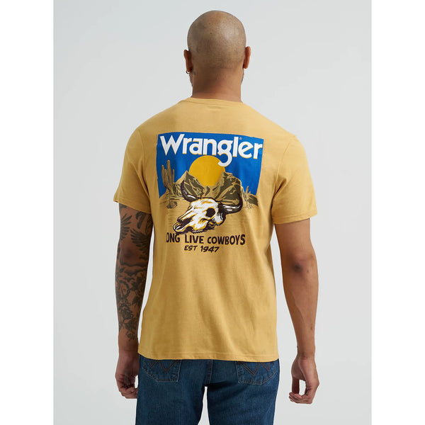 Men's Wrangler Back Graphic T-Shirt-Pale Gold