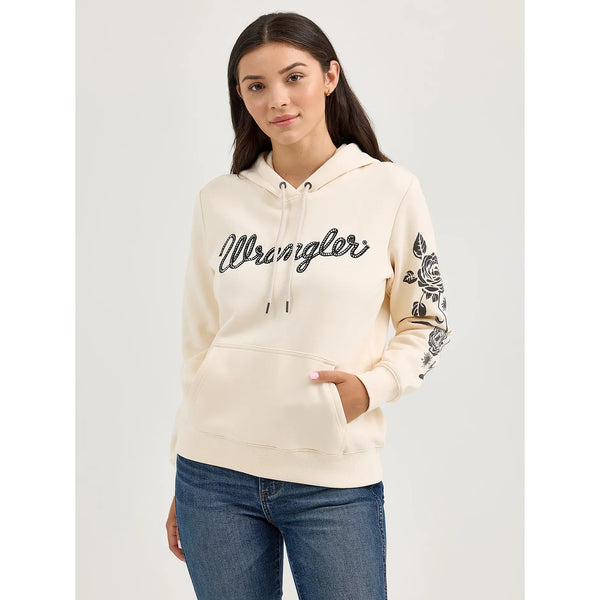 Women's Wrangler Western Graphite Hoodie-Pearled Ivory