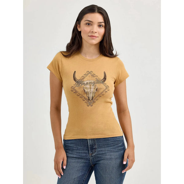 Women's Wrangler Graphic Shrunken Tee-Apple Cinnamon