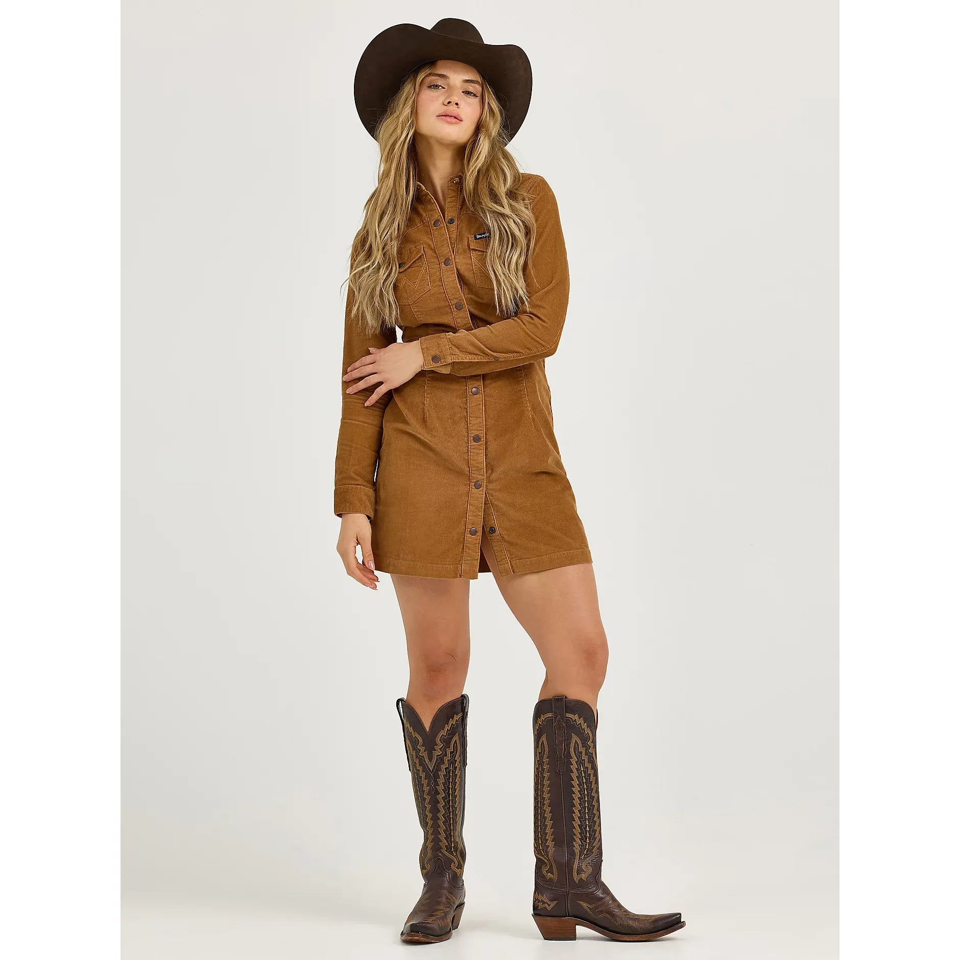 Women's Wrangler Corduroy Western Shirt Dress