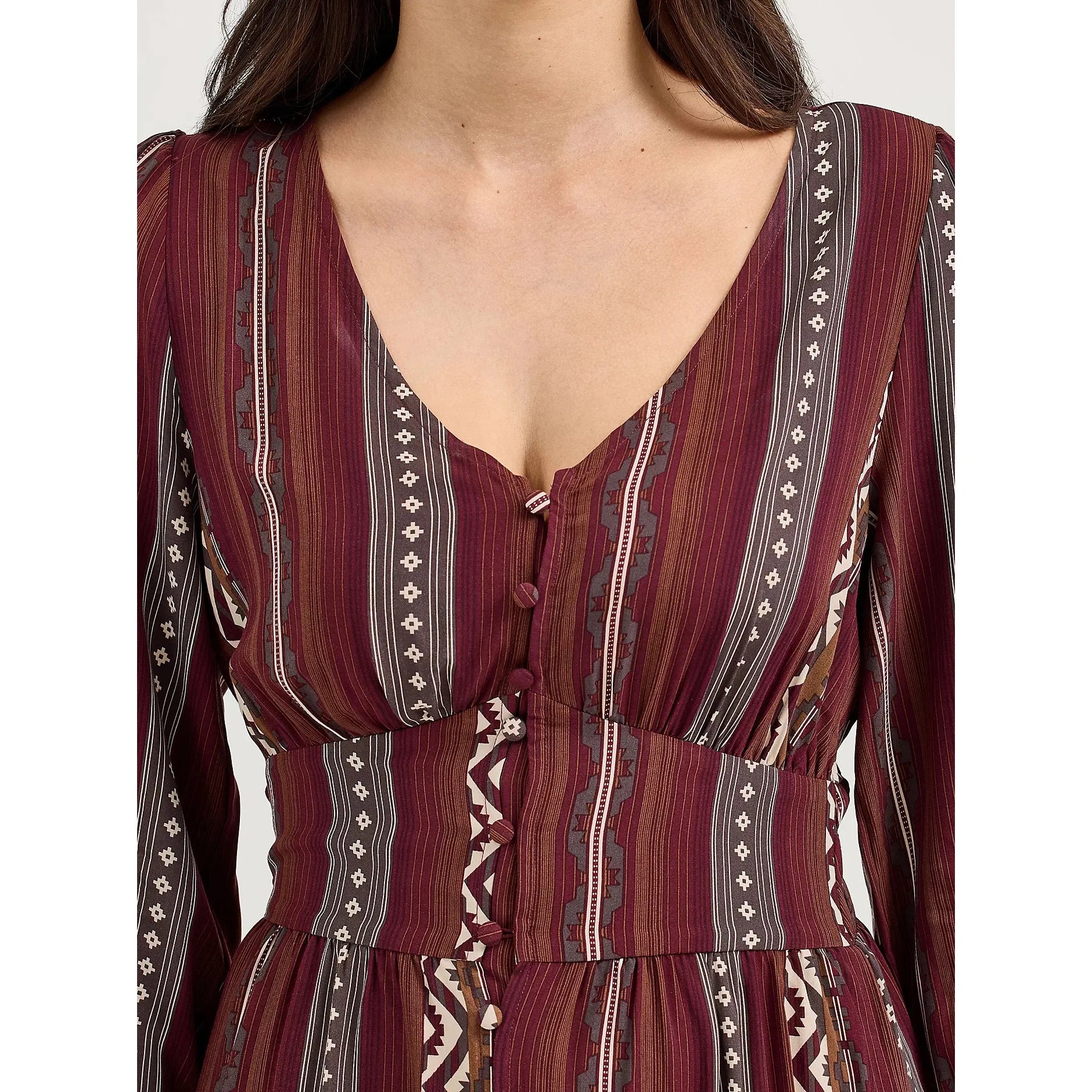 Women's Wrangler Princess Waist Button Front Maxi Dress-Port