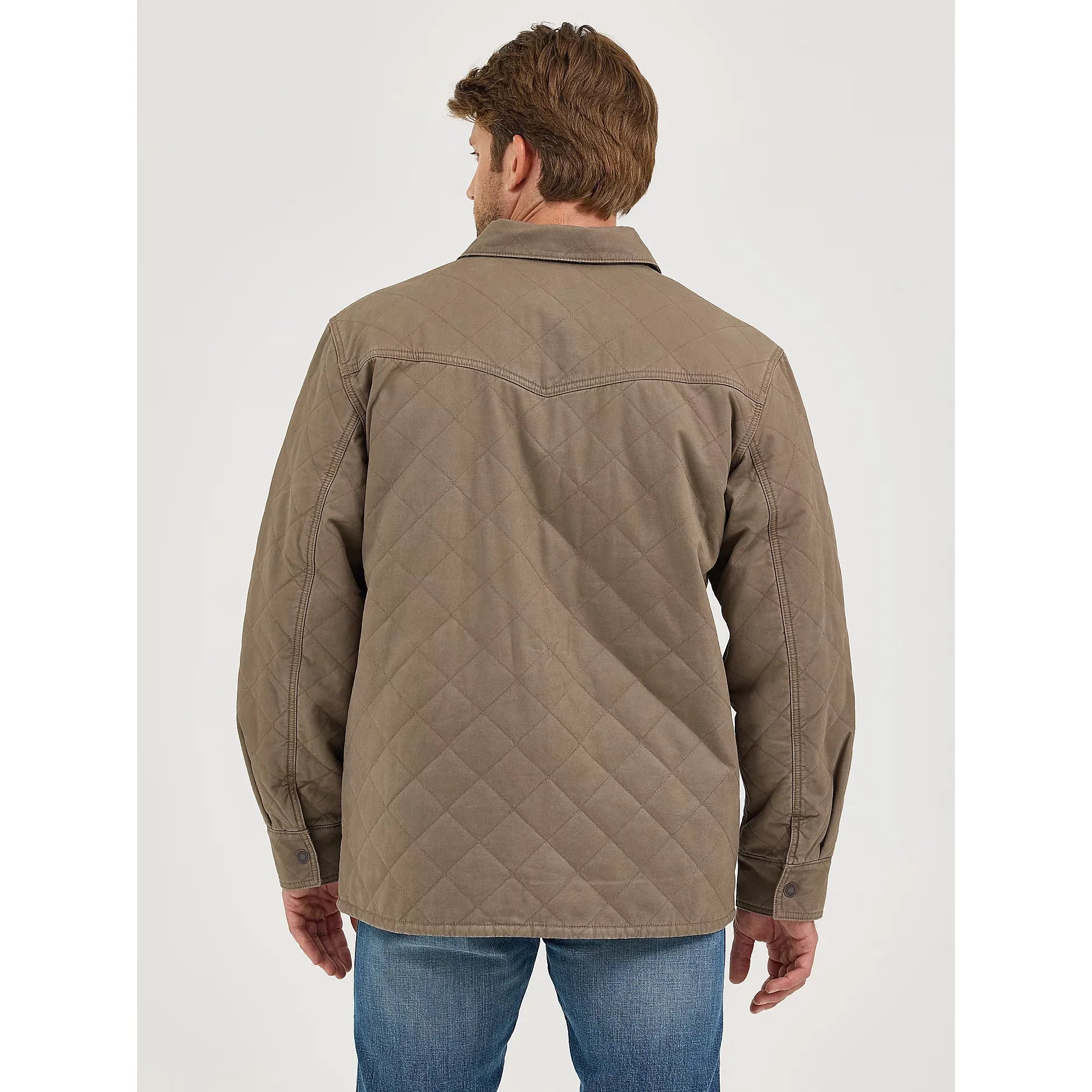 Men's Wrangler Reversible Quilted Jacket-Chocolate Chip