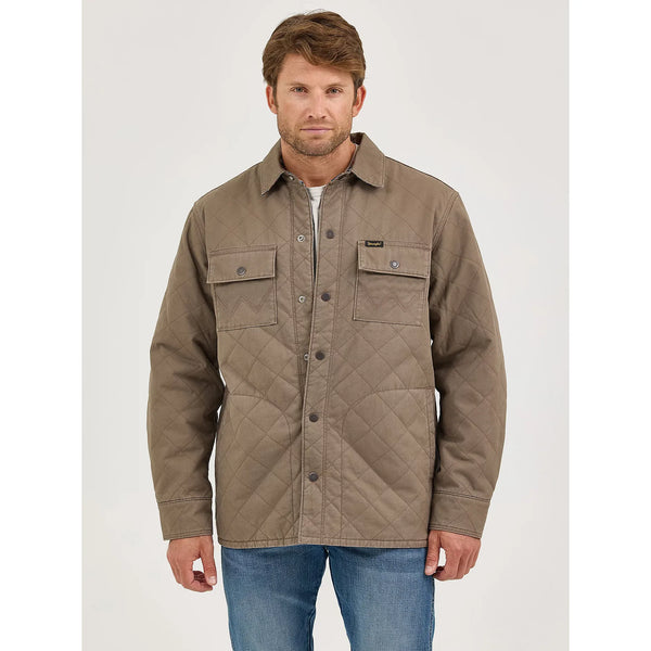 Men's Wrangler Reversible Quilted Jacket-Chocolate Chip