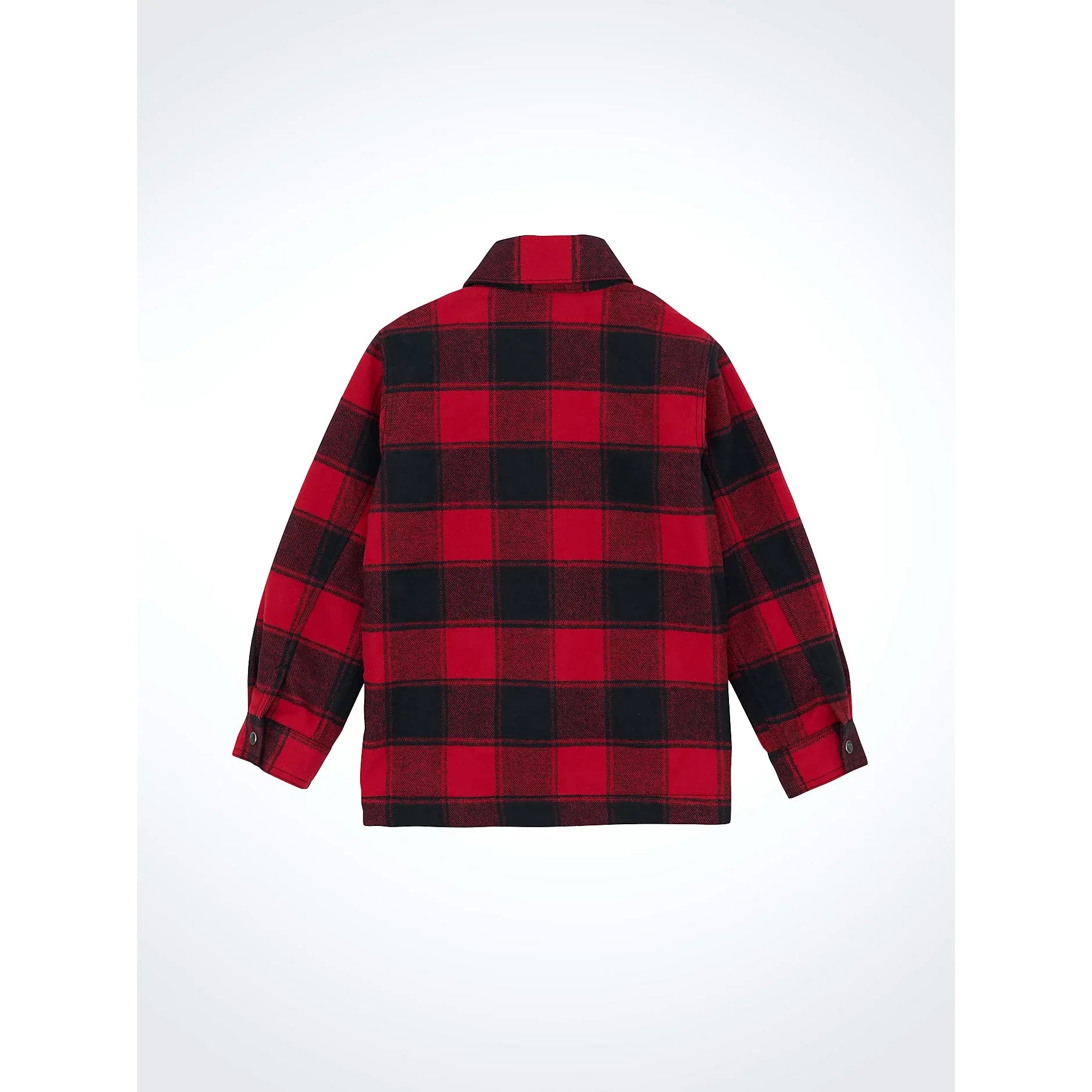 Boy's Wrangler Quilt Lined Flannel Shirt Jacket-Red Buffalo