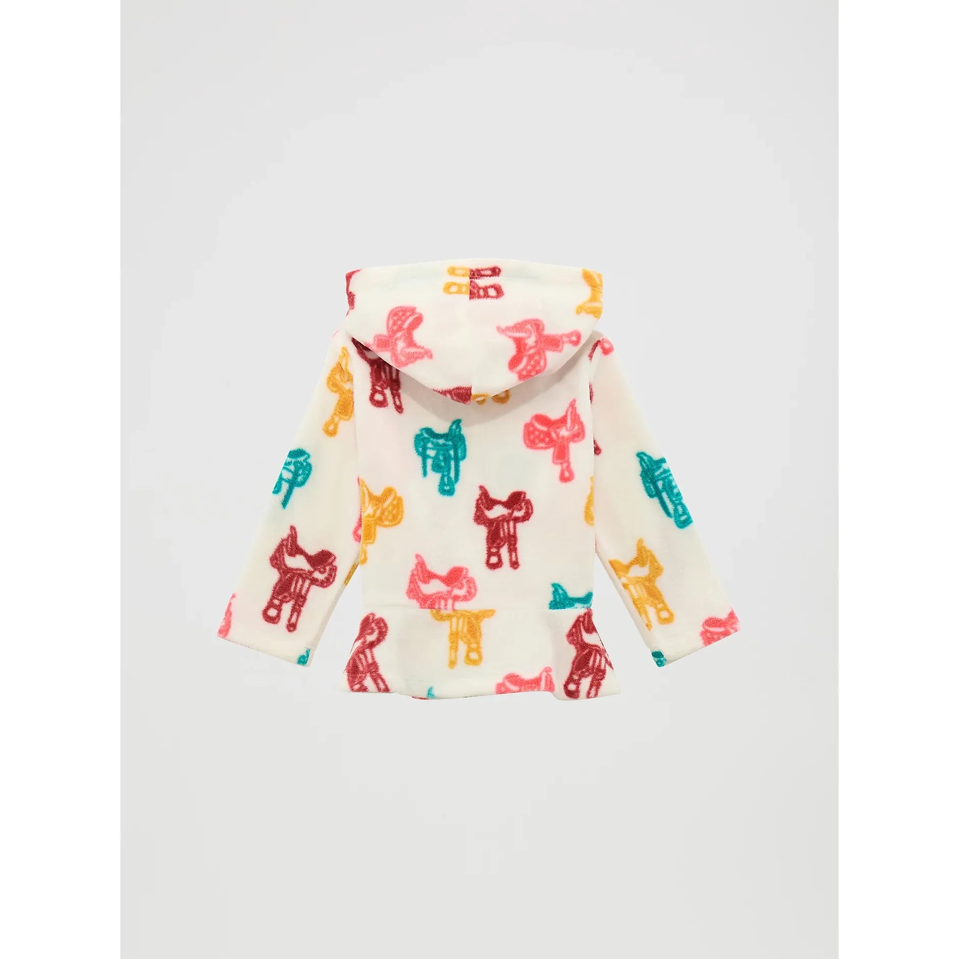 Wrangler Little Girl's Western Full Zip Fleece Jacket-White