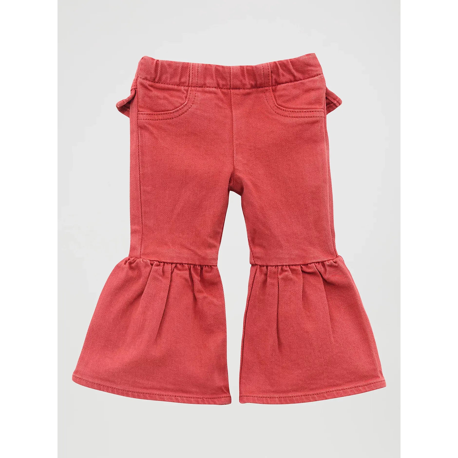 Wrangler Little Girl's Vibrant Ruffle Leg Flare Jean-Chili
