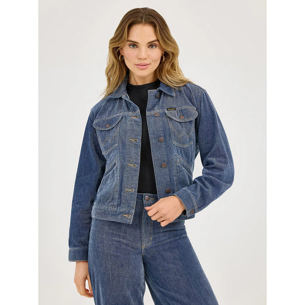 Women's Wrangler Airy Denim Jacket-Blue