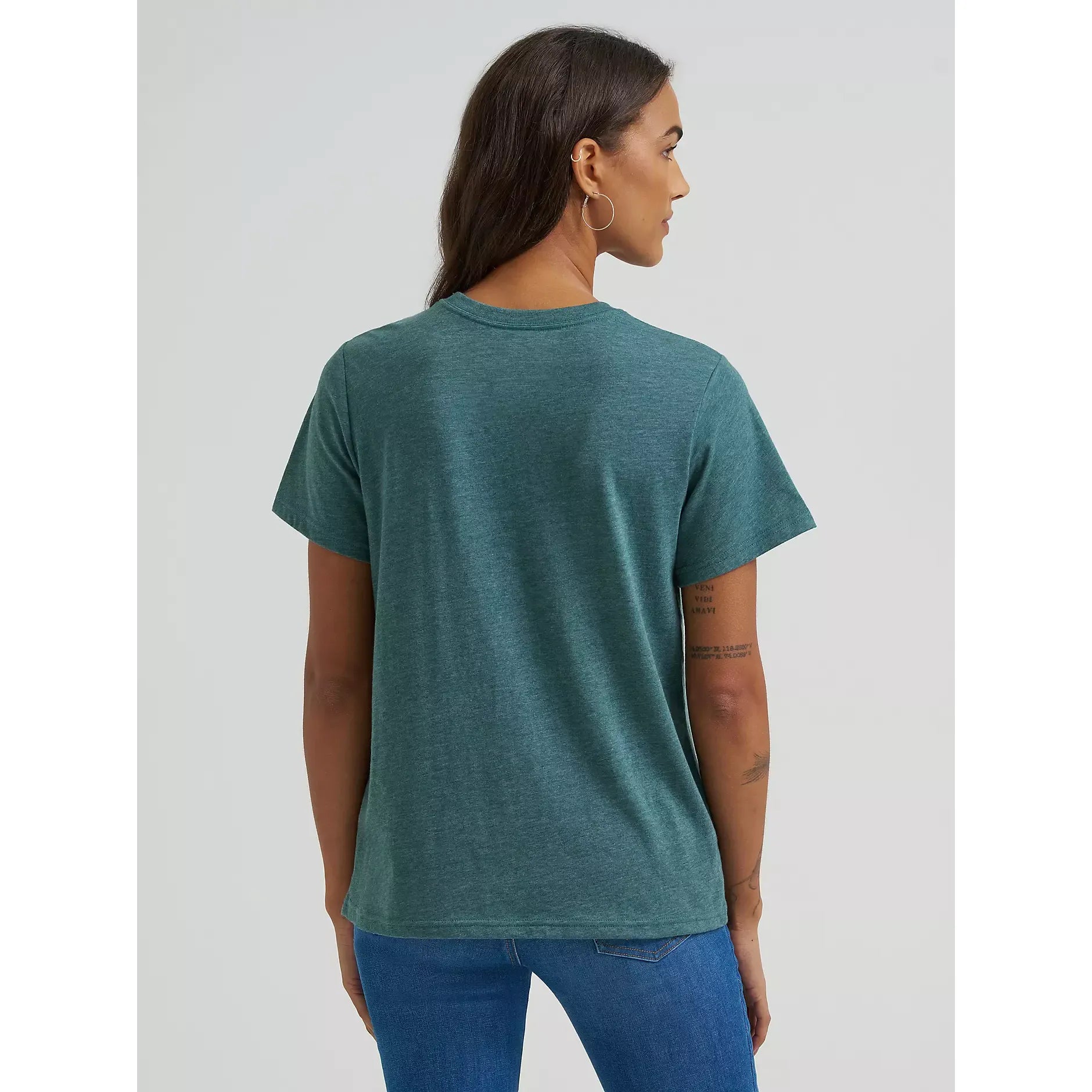 Women's Wrangler Steerhead Graphic Regular Fit Tee-Silver Pine
