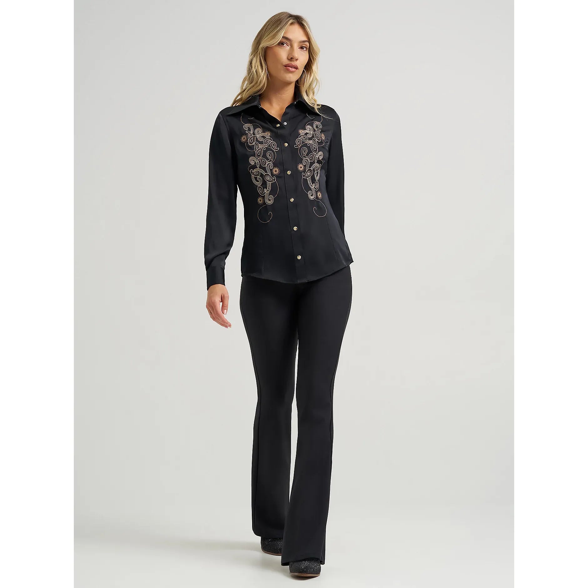 Women's Wrangler X Lainey Wilson Wrancher Flare Pant-Black