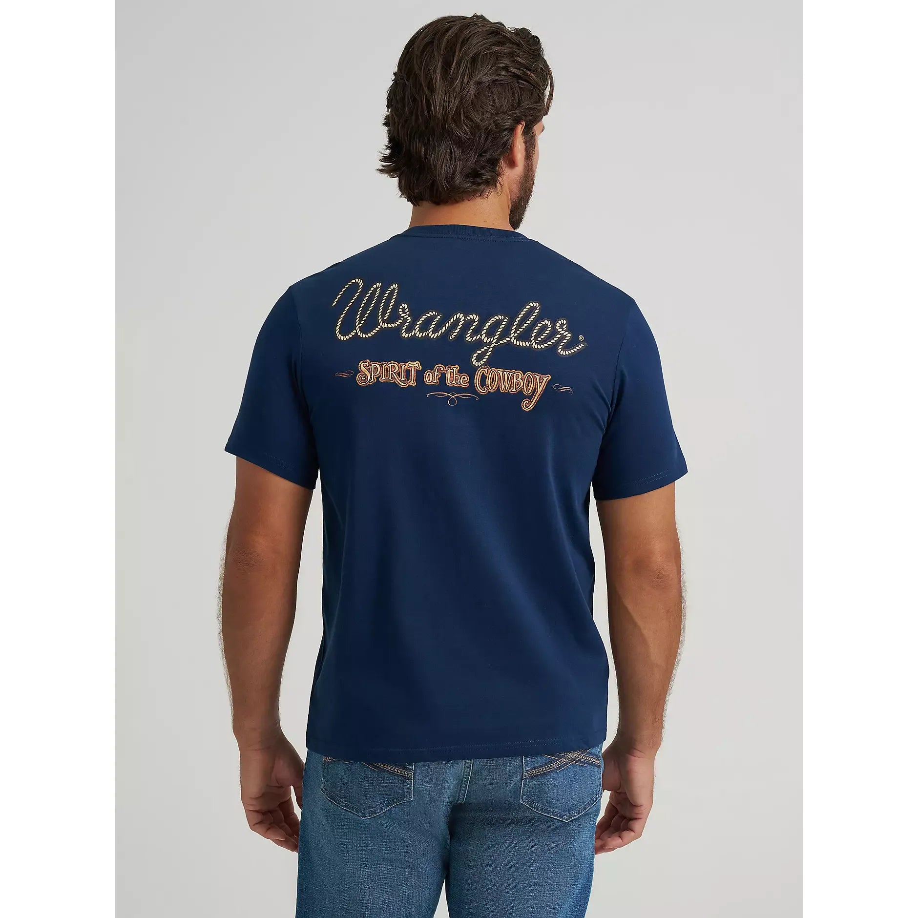 Men's Wrangler Spirit Flag Graphic T-Shirt-Pageant Blue - CWesternwear