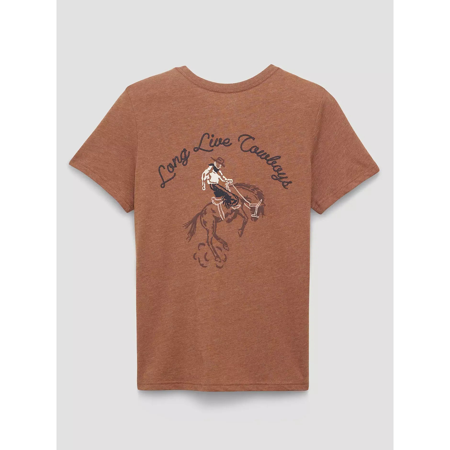 Women's Wrangler Bucking Back Graphic Reg Fit Graphic Tee-Rawhide Heather