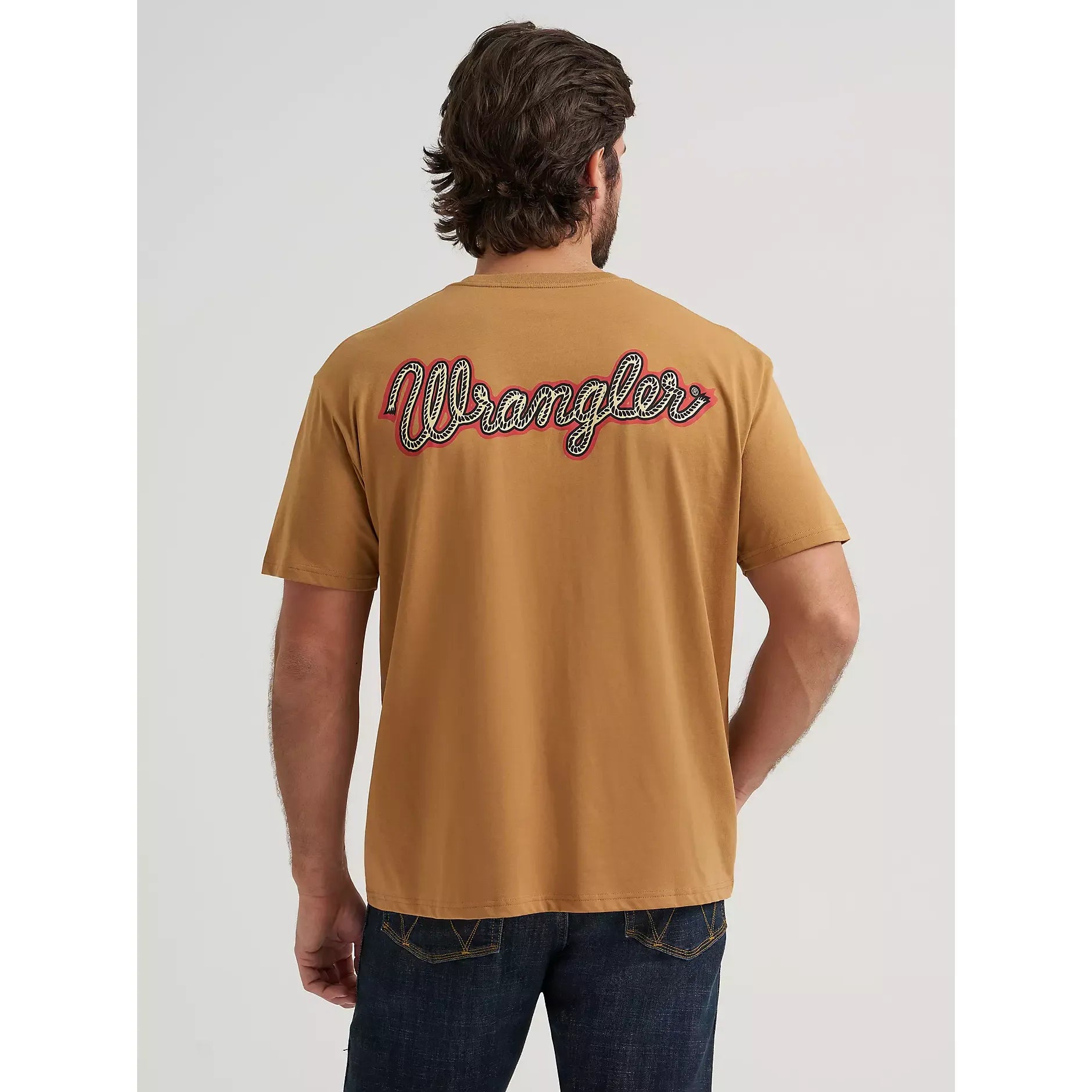 Men's Wrangler Ride of Life Vintage Fit Graphic T-Shirt-Tobacco Brown