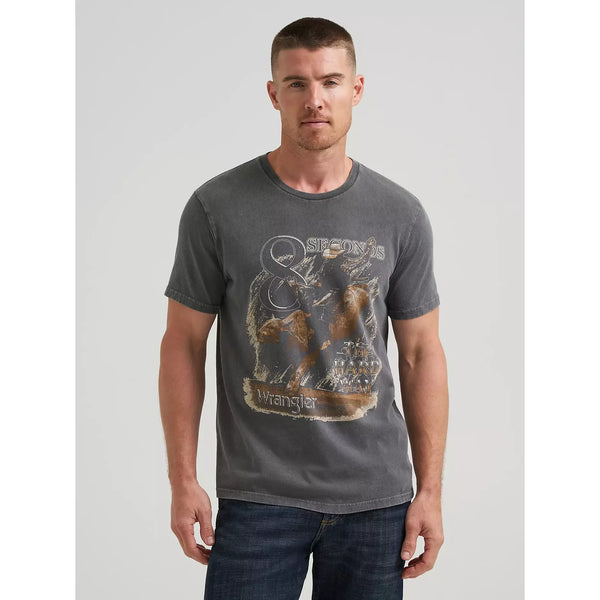 Men's Wrangler Hard Way Rodeo Graphic T-Shirt-Mineral Wash Black