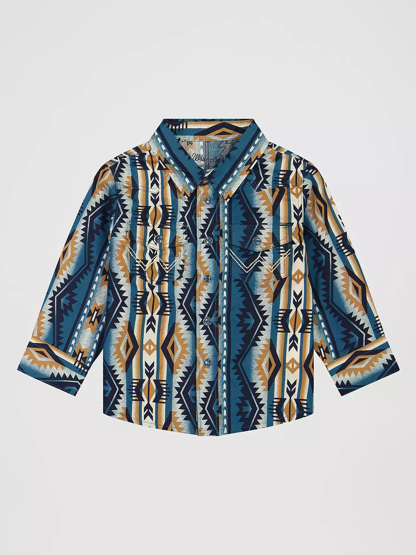 Boy's Infant/Toddler Wrangler Long Sleeve Checotah Western Snap Shirt-High Desert
