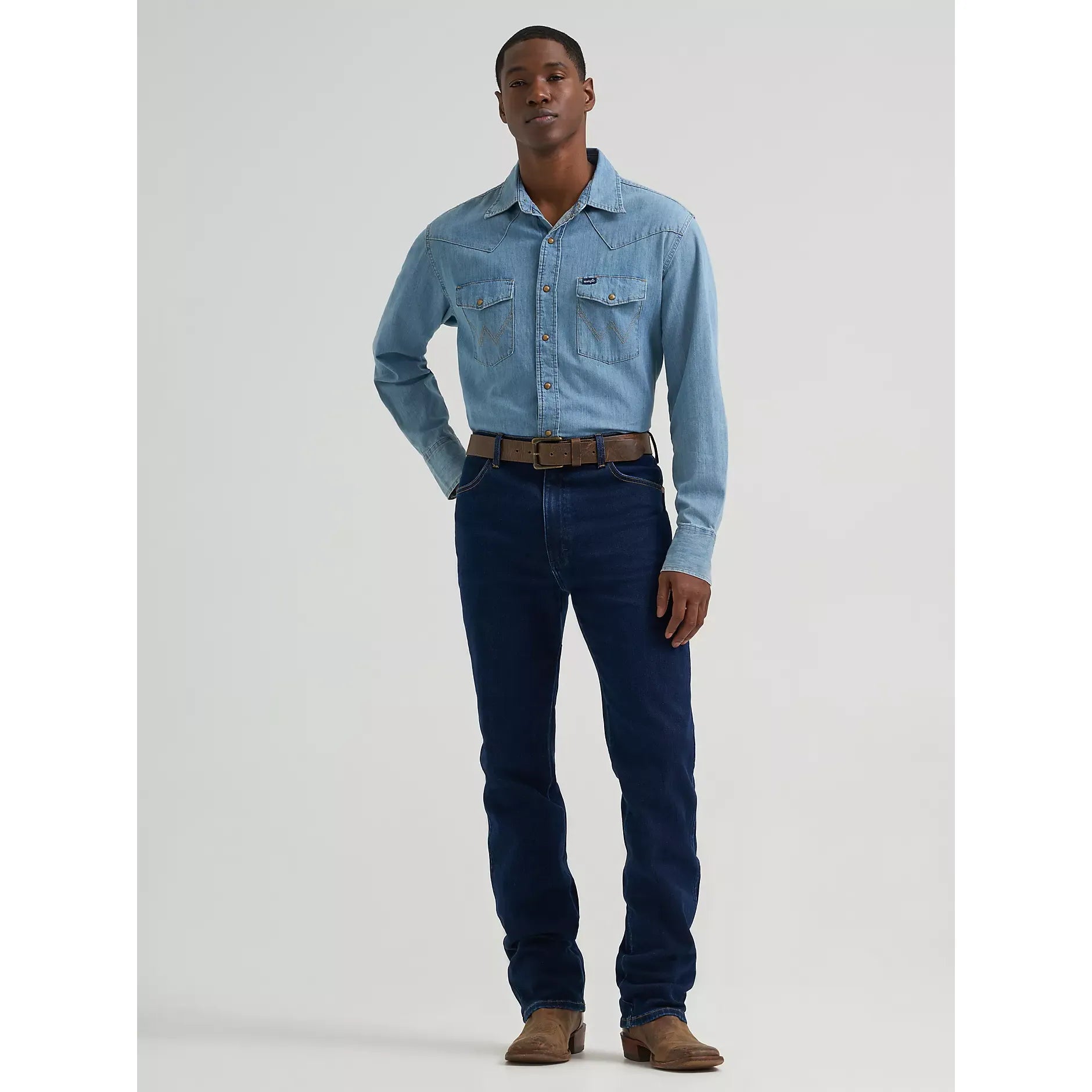 Men's Wrangler® Toughlite™ Cowboy Cut® Slim Fit Jean-Rinse - CWesternwear