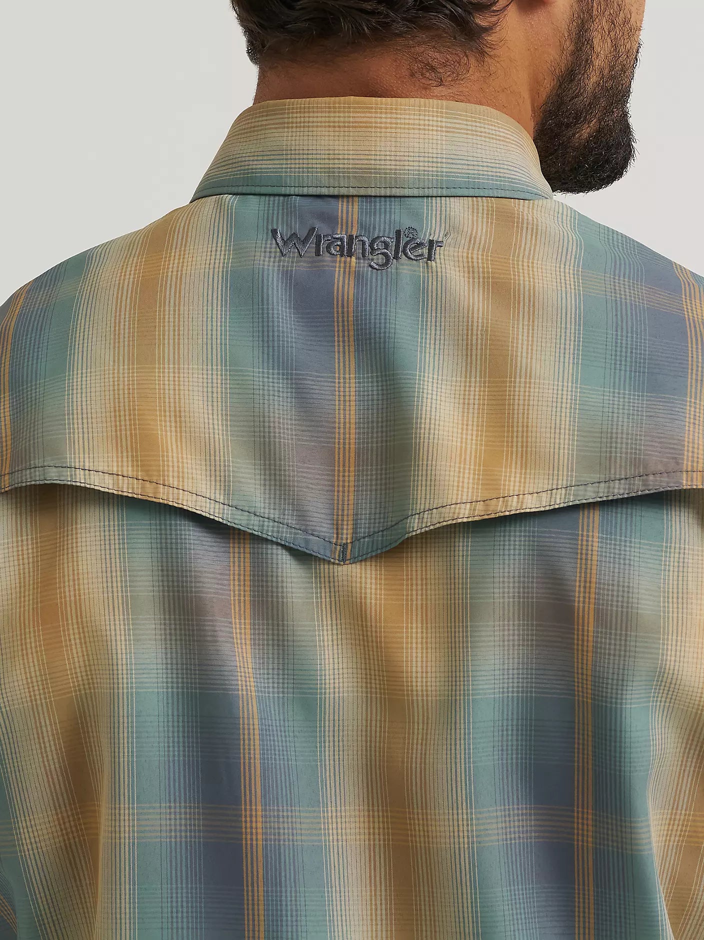 Men's Wrangler All Terrain Gear Men's Performance Plaid Shirt-Turbulence