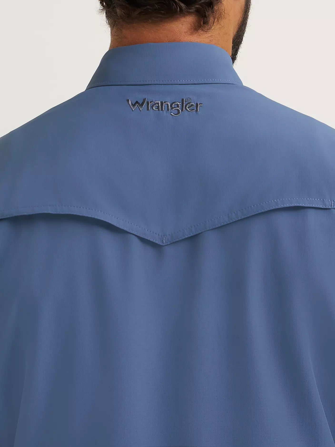 Men's Wrangler All Terrain Gear Men's Performance Solid Shirt-Vintage Indigo