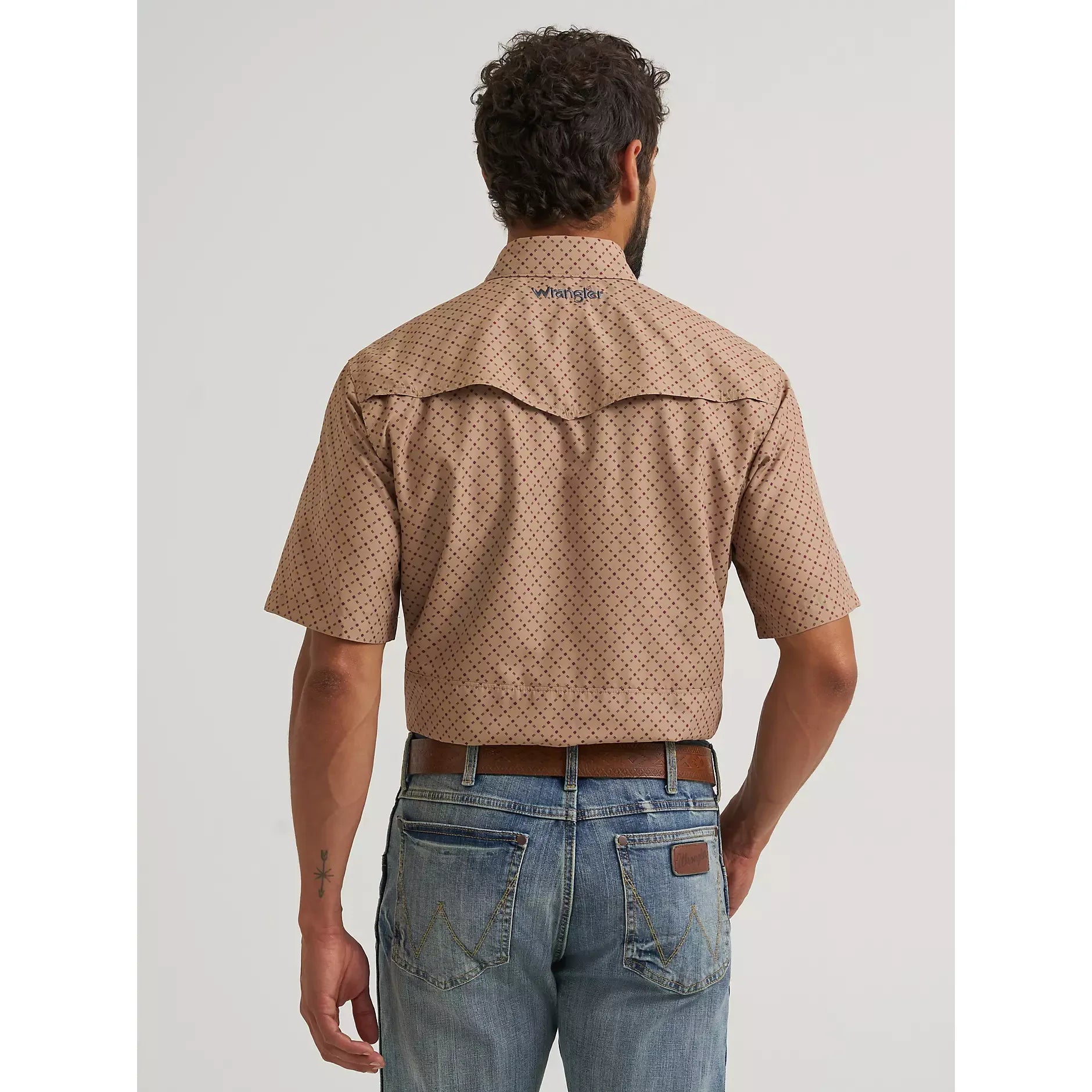 Men's Wrangler All Terrain Gear Men's Performance Print Shirt-Kelp