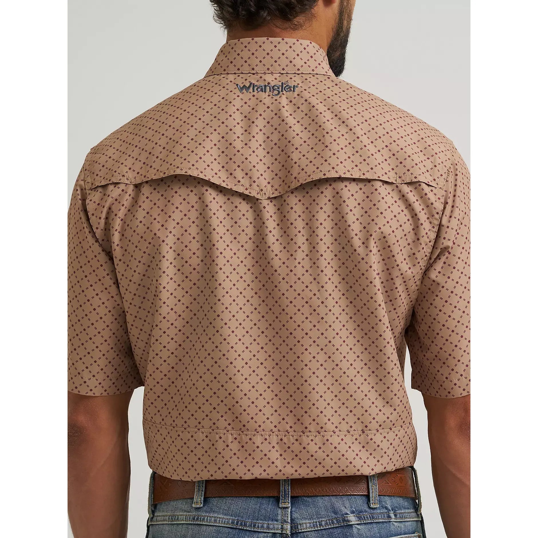 Men's Wrangler All Terrain Gear Men's Performance Print Shirt-Kelp