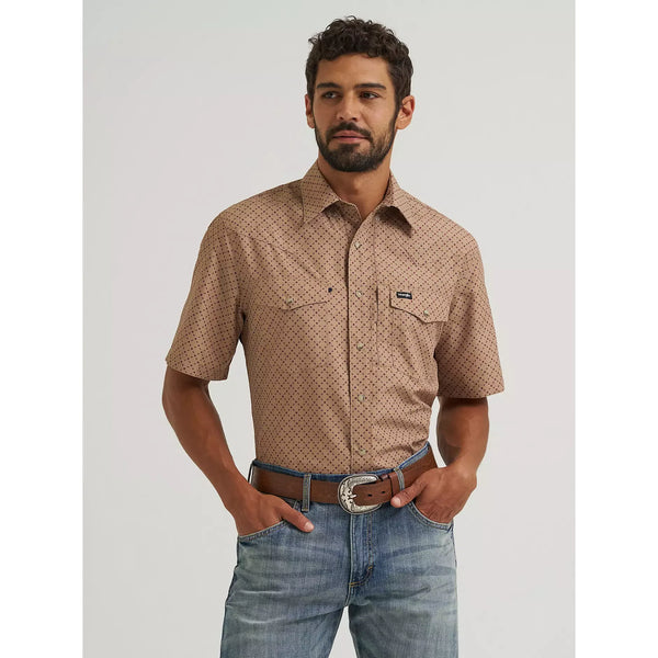 Men's Wrangler All Terrain Gear Men's Performance Print Shirt-Kelp