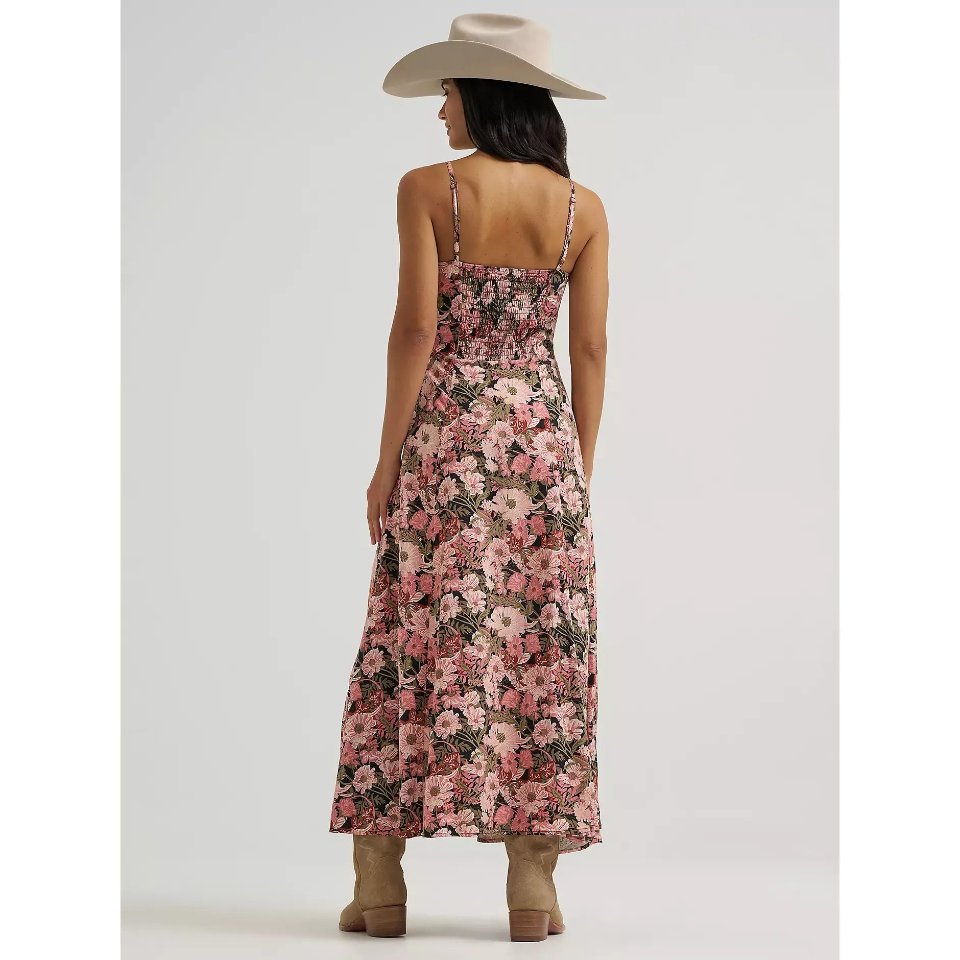 Women's Wrangler Western Tank Maxi Dress-Pink