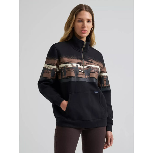 Women's Wrangler Wild West Pullover-Black