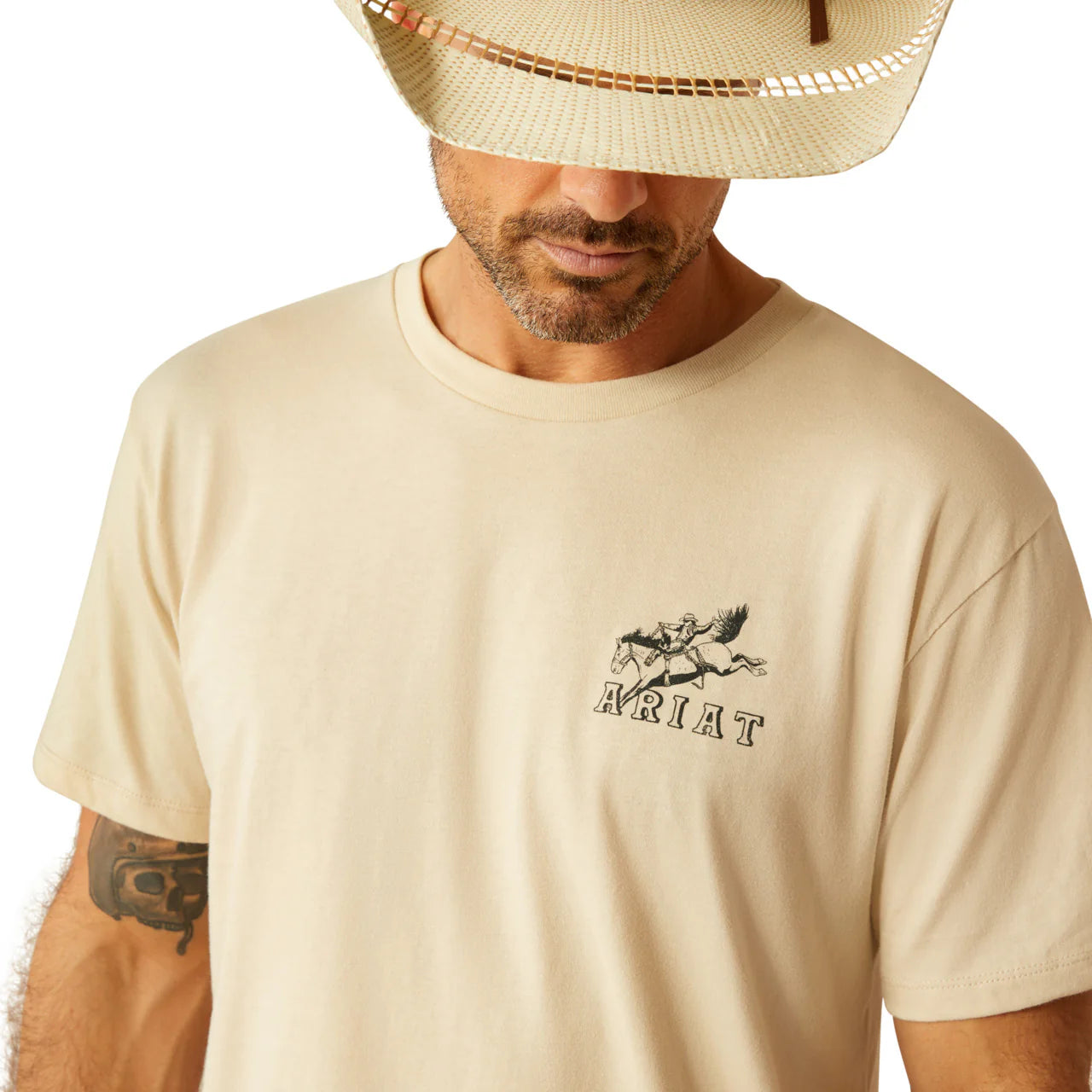 Men's Ariat Bronc Riding Heritage T-Shirt-Natural