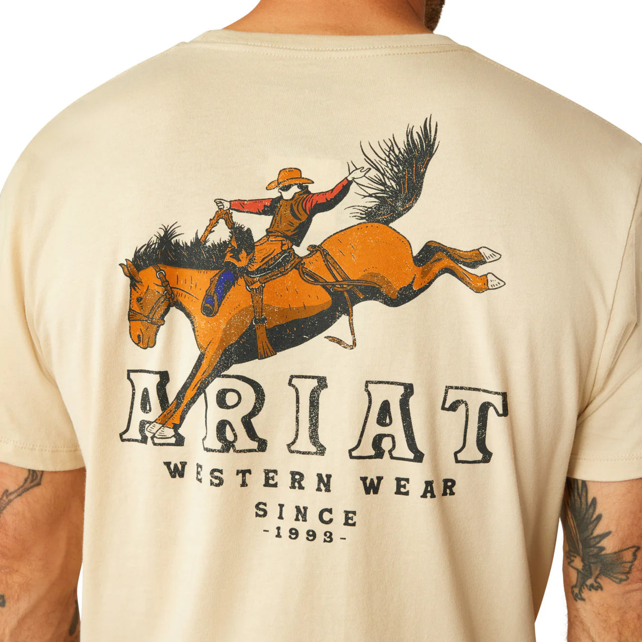 Men's Ariat Bronc Riding Heritage T-Shirt-Natural