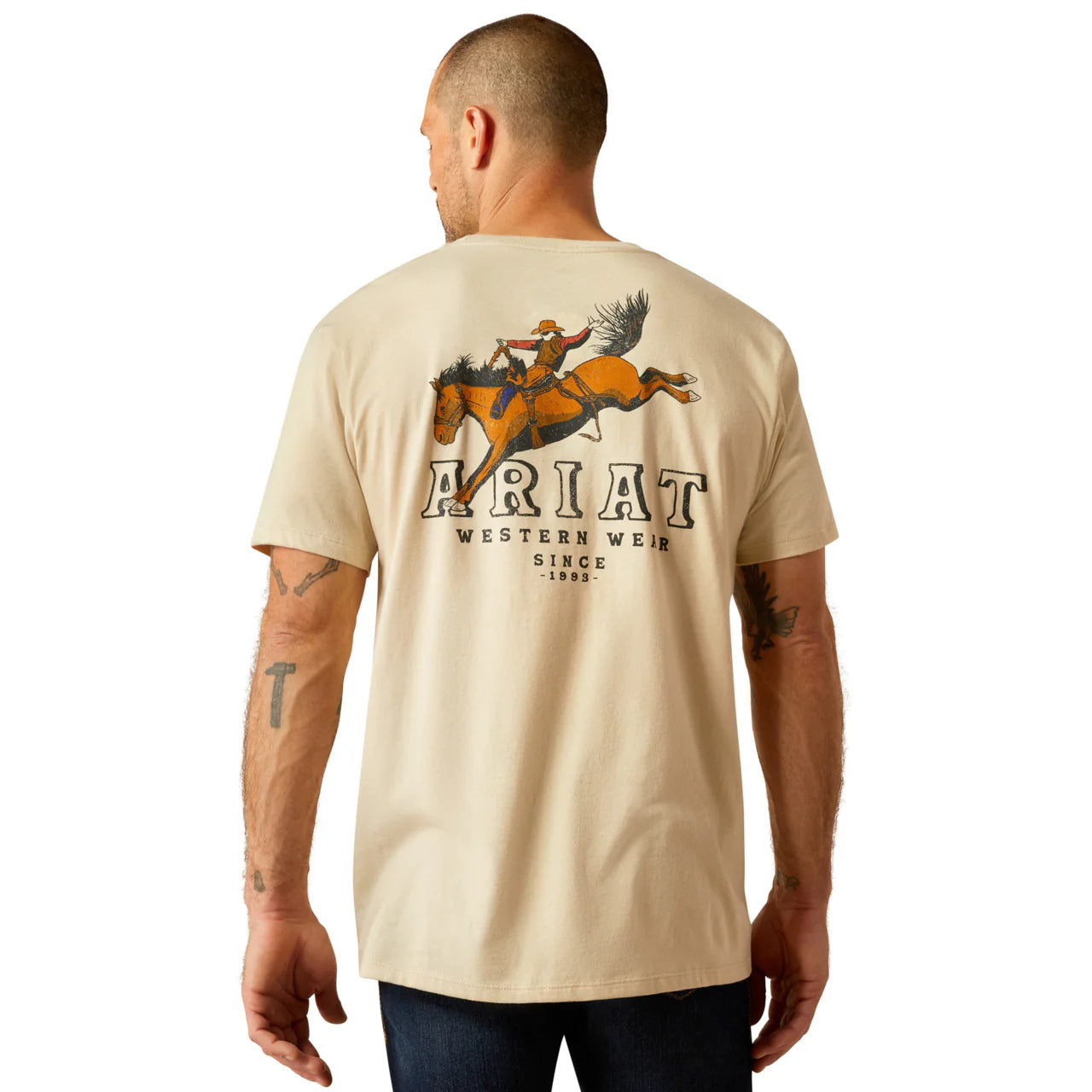 Men's Ariat Bronc Riding Heritage T-Shirt-Natural