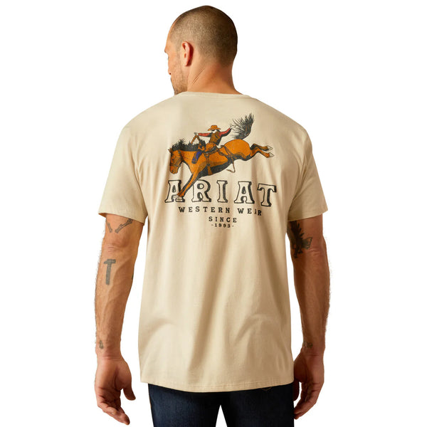 Men's Ariat Bronc Riding Heritage T-Shirt-Natural