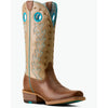Ariat Women's Lucera Narrow Cut Toe Western Boot-Wheat Brown/Soft Parchement