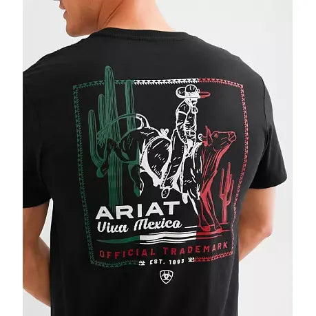 Men's Ariat Buckin' Baqueno T-Shirt-Black - CWesternwear