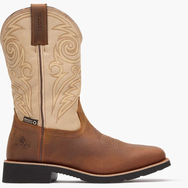 Men's Rocky Monocrepe 12" Watrerproof Western Boot-Brown
