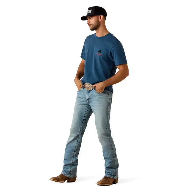 Men's Ariat Flag Bronco Classic Fit T-Key Largo - CWesternwear
