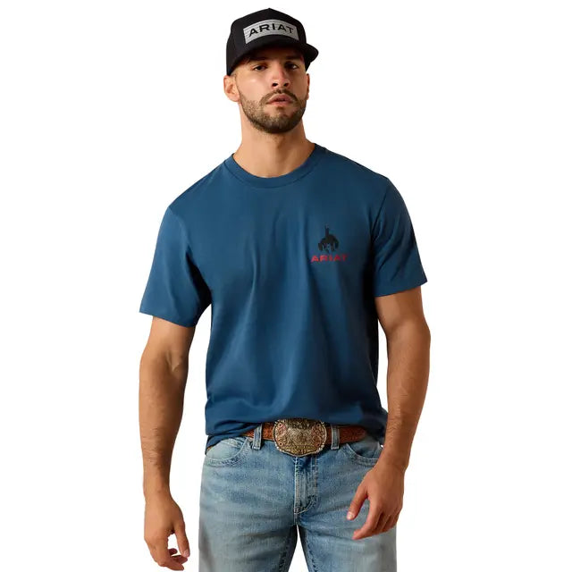 Men's Ariat Flag Bronco Classic Fit T-Key Largo - CWesternwear
