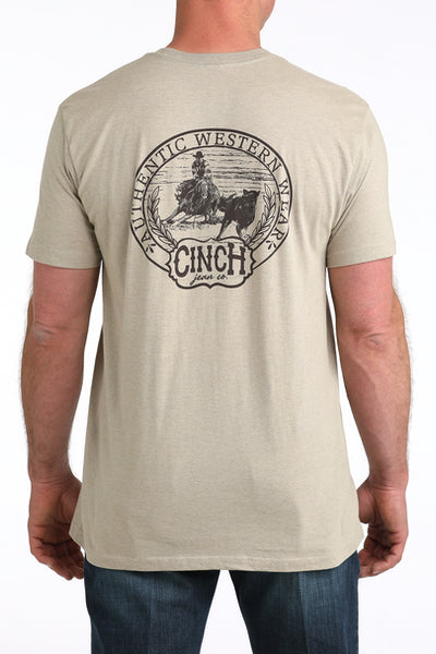 Men's Cinch Logo T-shirt-Stone