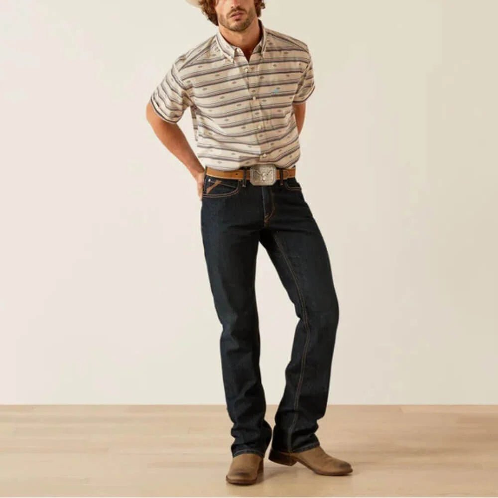 Men's Ariat Gary Short Sleeve Shirt - Cream