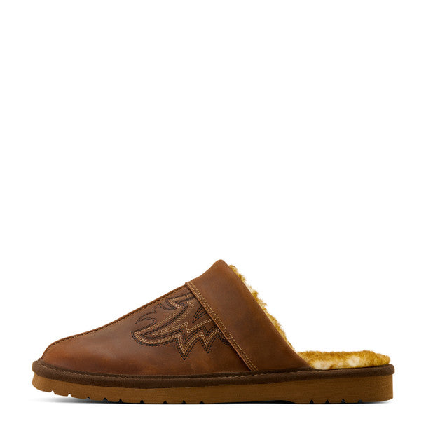 Men's Ariat Silversmith Square Toe Exotic Slipper-Chocolate