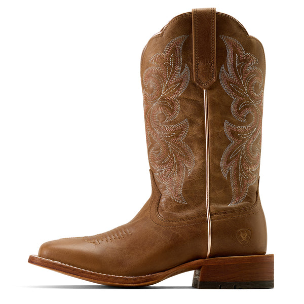 Ariat Women's County Lane Wide Square Toe Western Boot-Neutral Tan - CWesternwear