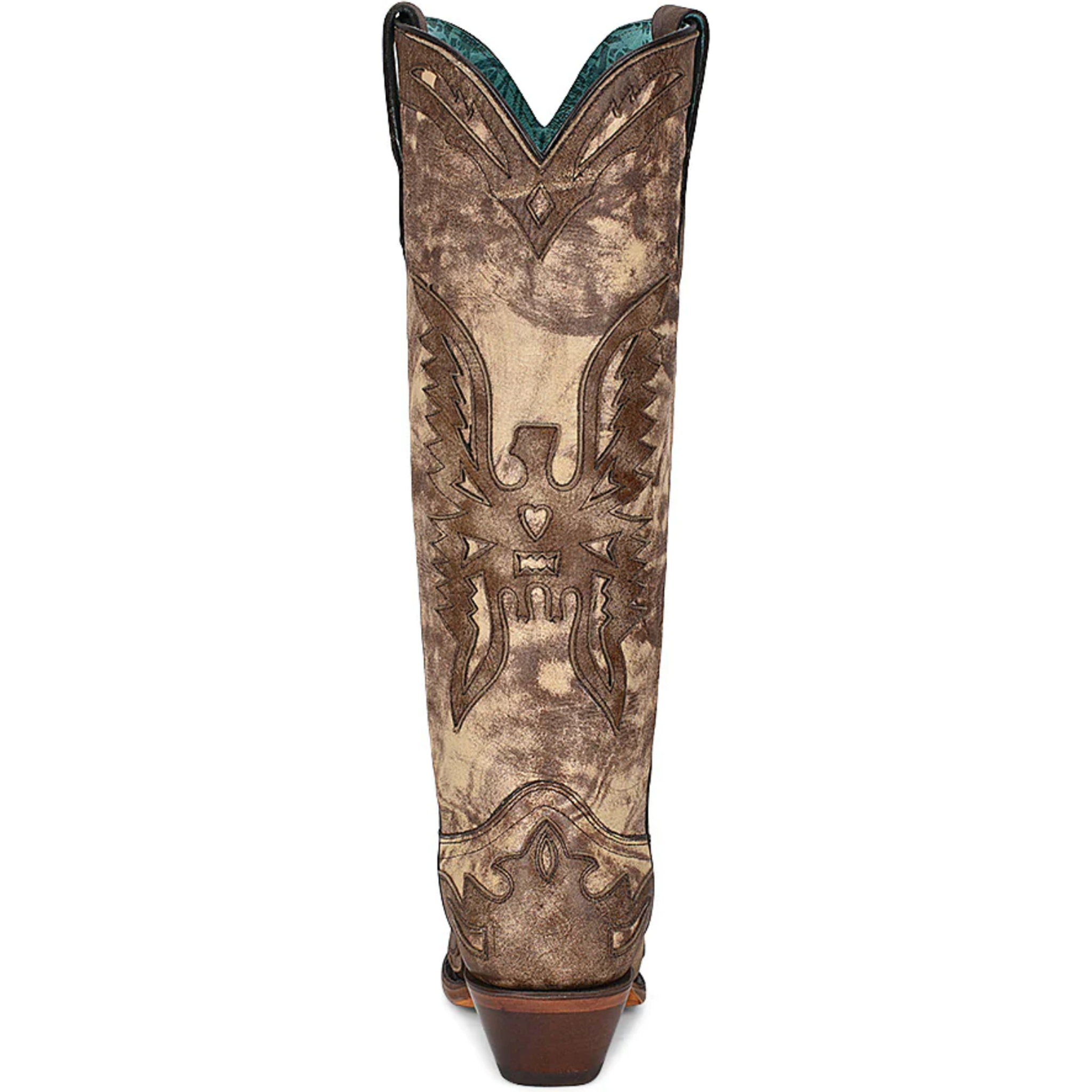 Corral Womens Taupe Brown Eagle Overlay