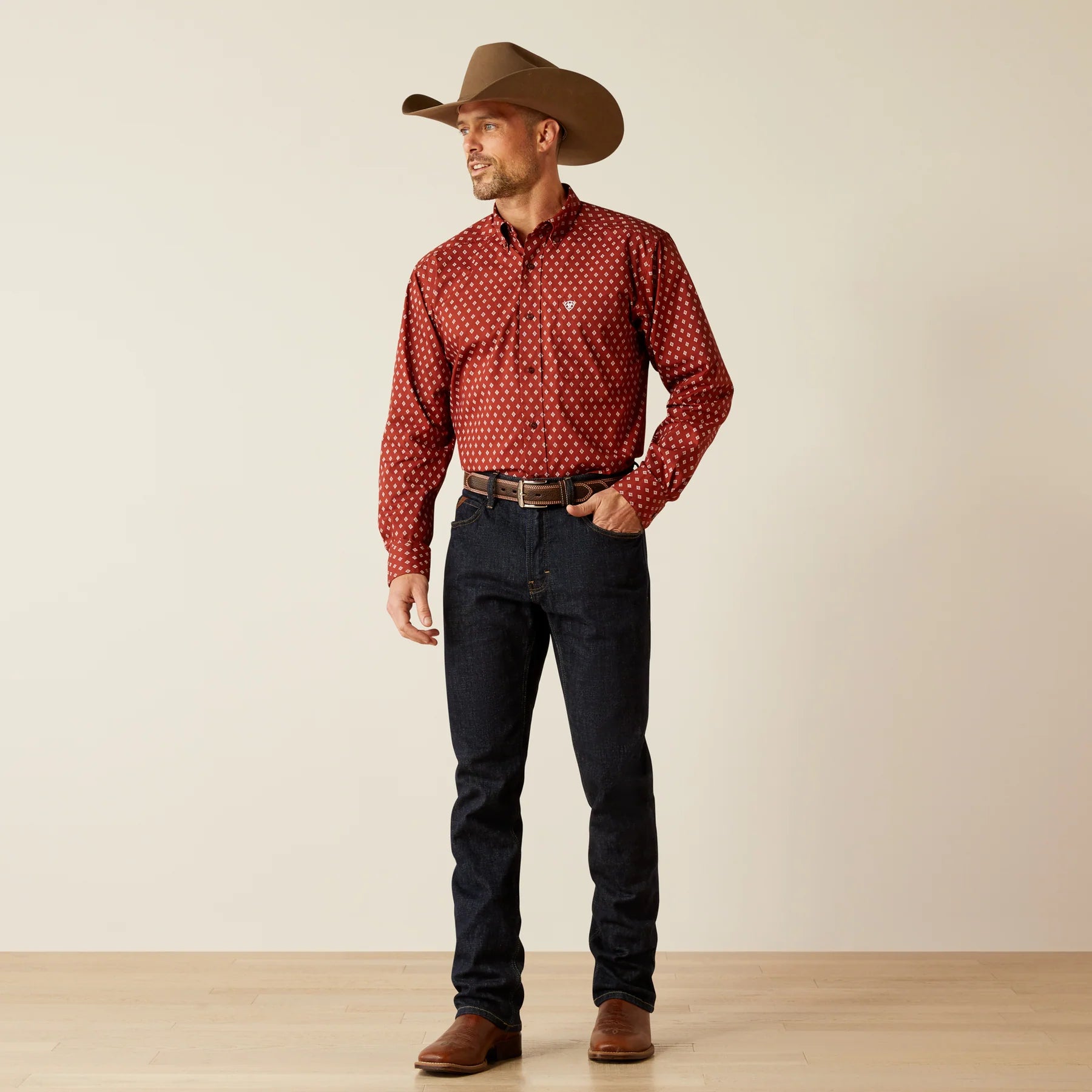 Ariat Men's Pax Classic Shirt- Burgandy