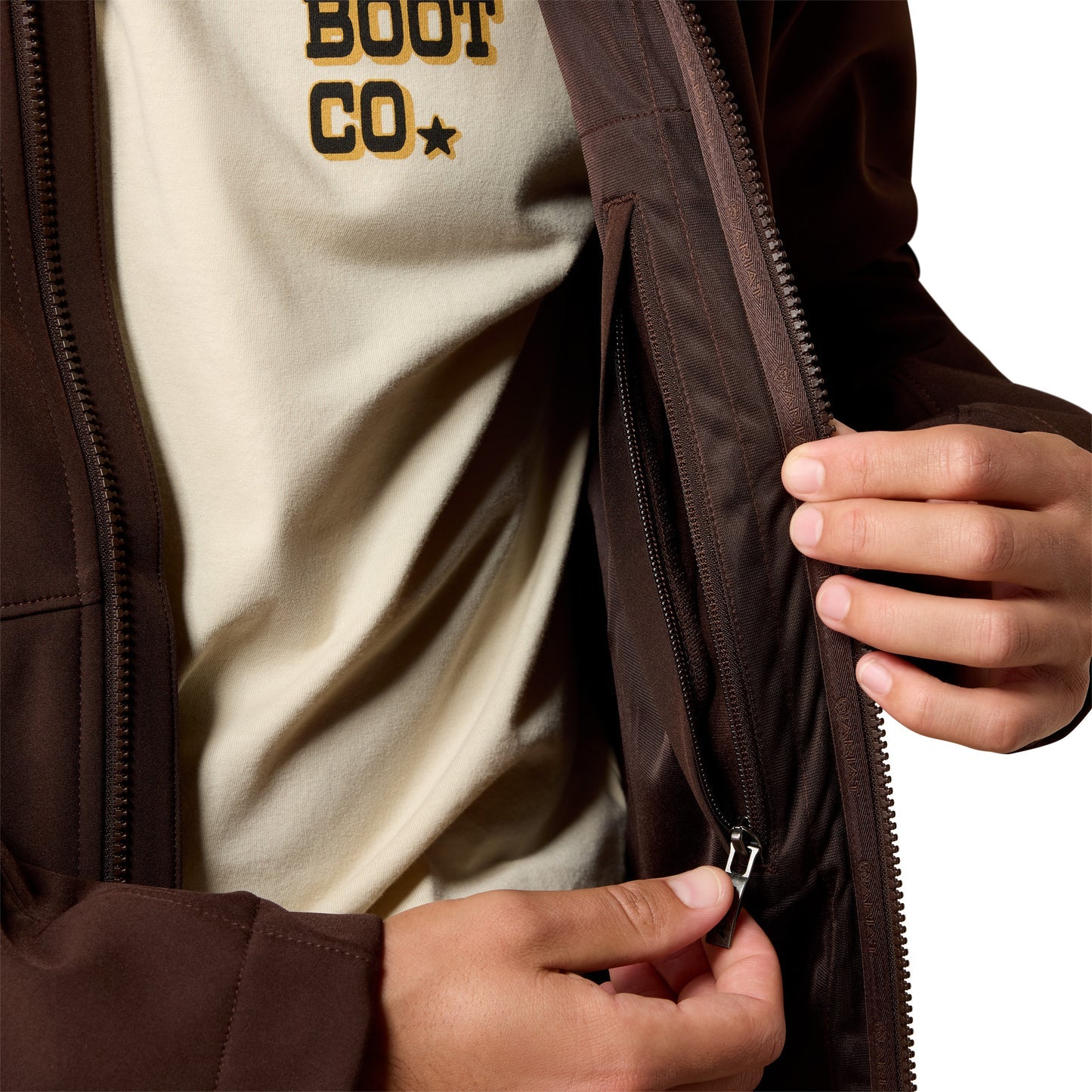 Ariat Men's Chest Logo Softshell Jacket-Mole