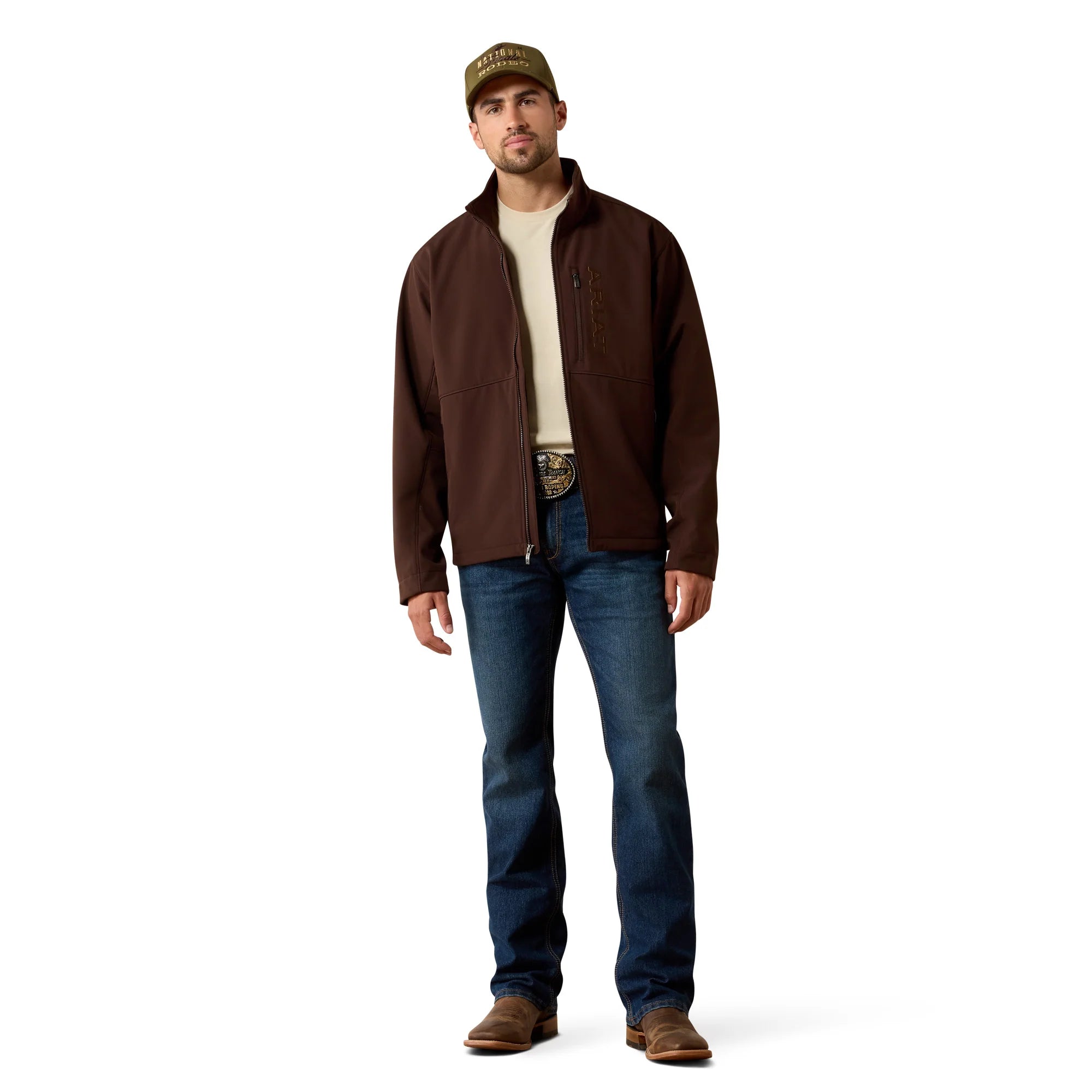 Ariat Men's Chest Logo Softshell Jacket-Mole